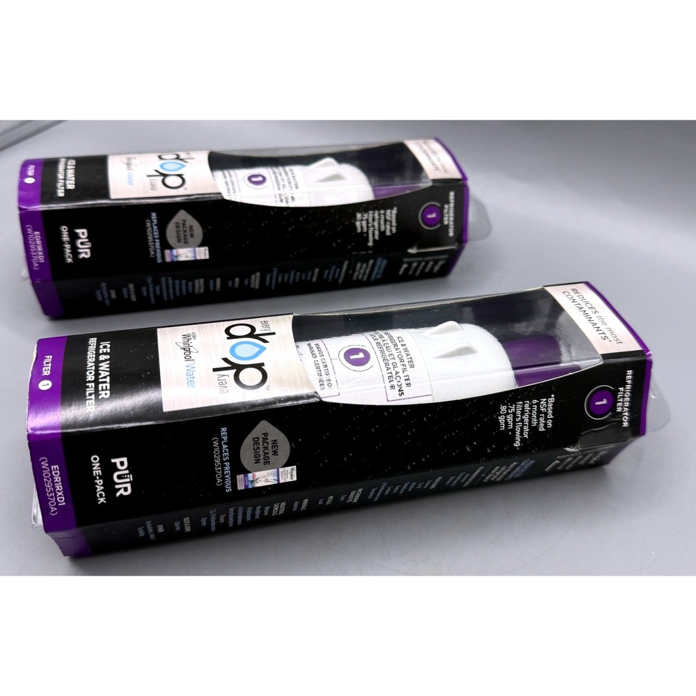 EveryDrop Whirlpool Refrigerator Water Filter 1 EDR1RXD1 W10295370A 2 Pack NEW - Picture 6 of 7